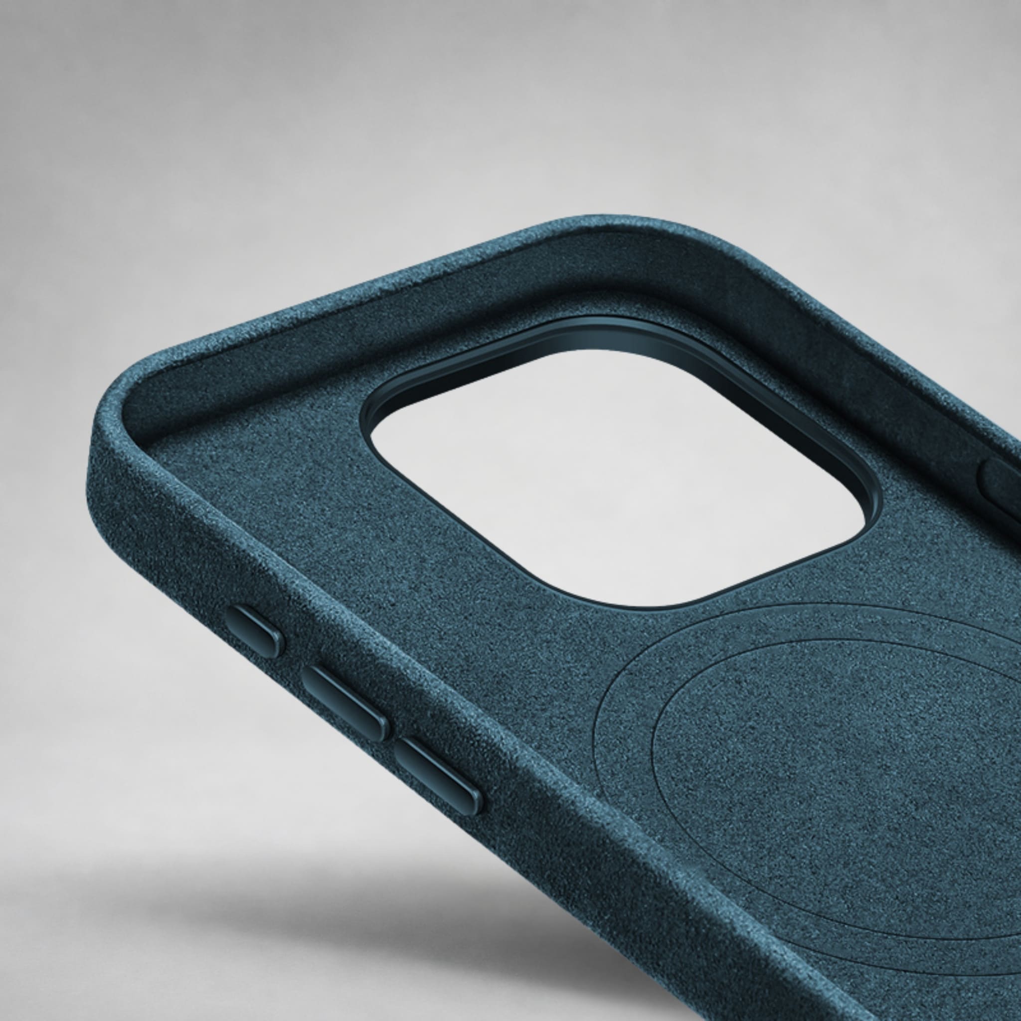 FIONERO® iPhone 14 Plus - Alcantara Case – Ocean Blue