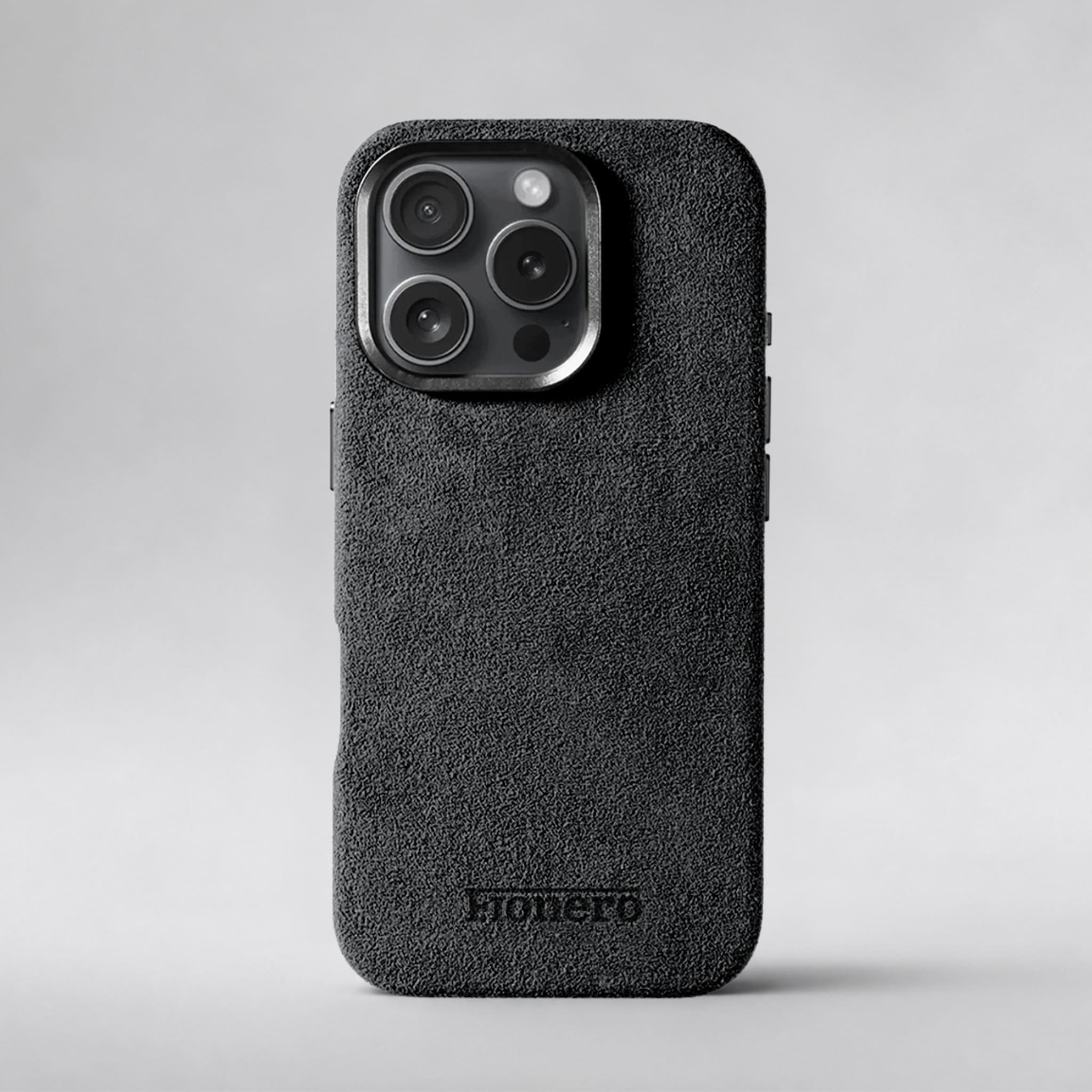 FIONERO® iPhone 16 Pro - Alcantara Case – Midnight Black