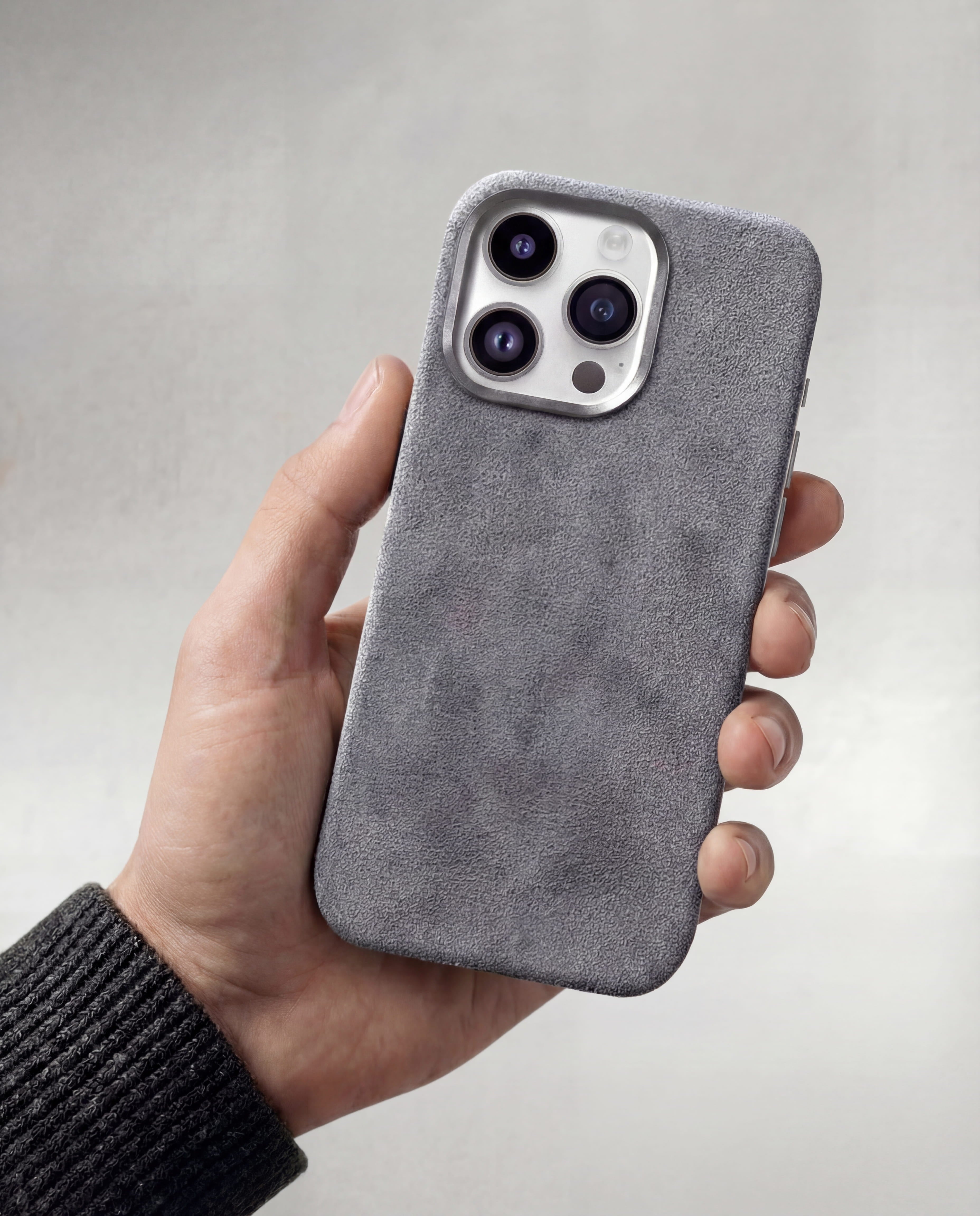 iPhone 12 Pro Max - Alcantara Case - Nardo-Grey