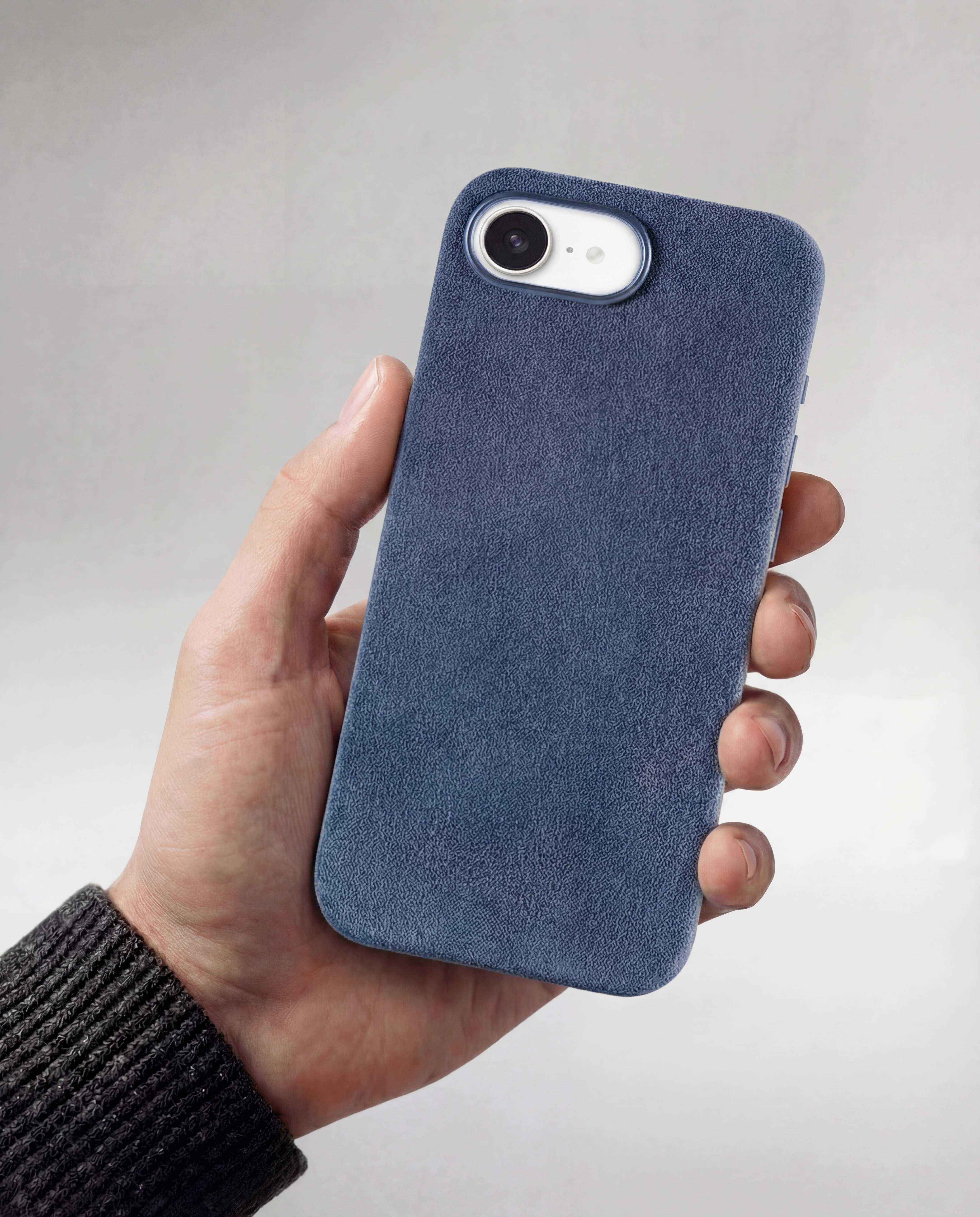 iPhone 17e - Alcantara Case - Ocean-Blue